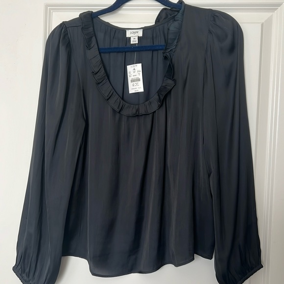 Jcrew Ruffleneck top - Picture 3 of 4
